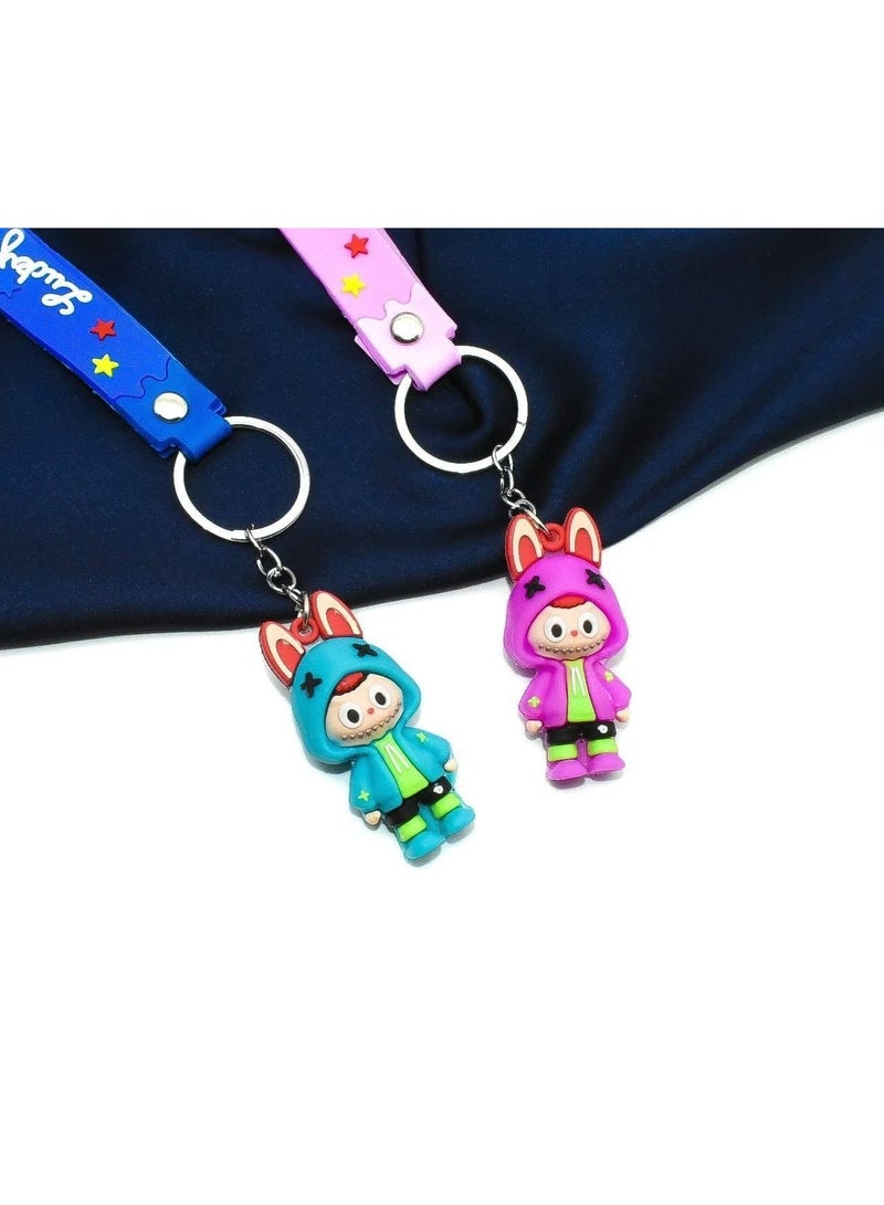 Labobo Keychain - Cute Cartoon 3D Keychain - Unique Pendant - Rubber Toys - Backpack Hanger - Bag Decoration - Birthday Gifts - Colors Unspecified (1 pc) - Image 3