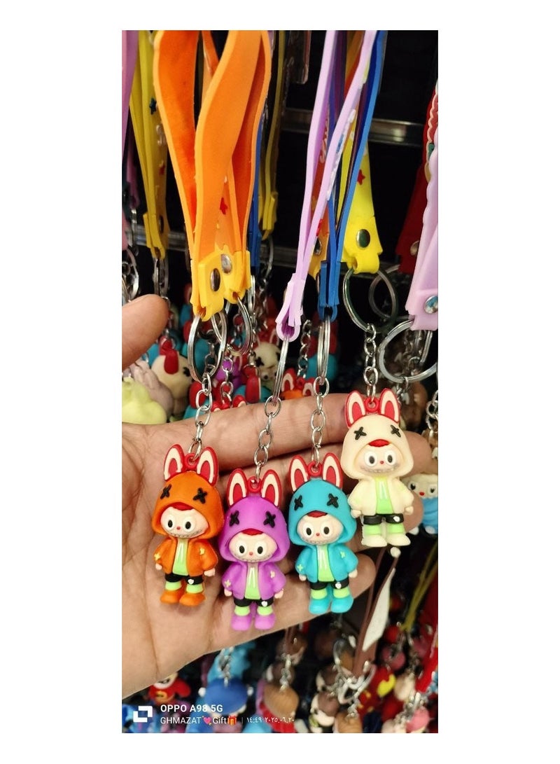 Labobo Keychain - Cute Cartoon 3D Keychain - Unique Pendant - Rubber Toys - Backpack Hanger - Bag Decoration - Birthday Gifts - Colors Unspecified (1 pc) - Image 5
