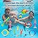 Jasonwell Pool Diving Toys Games 32PCS Swimming Mermaid Pool Toys with Dive Rings Gems Beach Ball Underwater Treasures Torpedo Bandits Fish Swim Toy etc Bath Water Toy Training Gifts for Kids Adult - Image 4