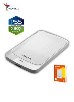 أداتا محرك الأقراص الصلبة الخارجي النحيف HV320 بسعة 2 تيرابايت | متوافق مع PS5 XBOX لنقل البيانات بسرعة فائقة للألعاب | أبيض  - Image 5