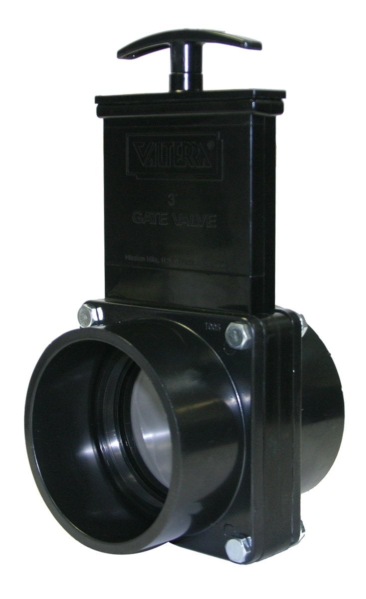 5301 ABS Gate Valve, Black, 3" Slip