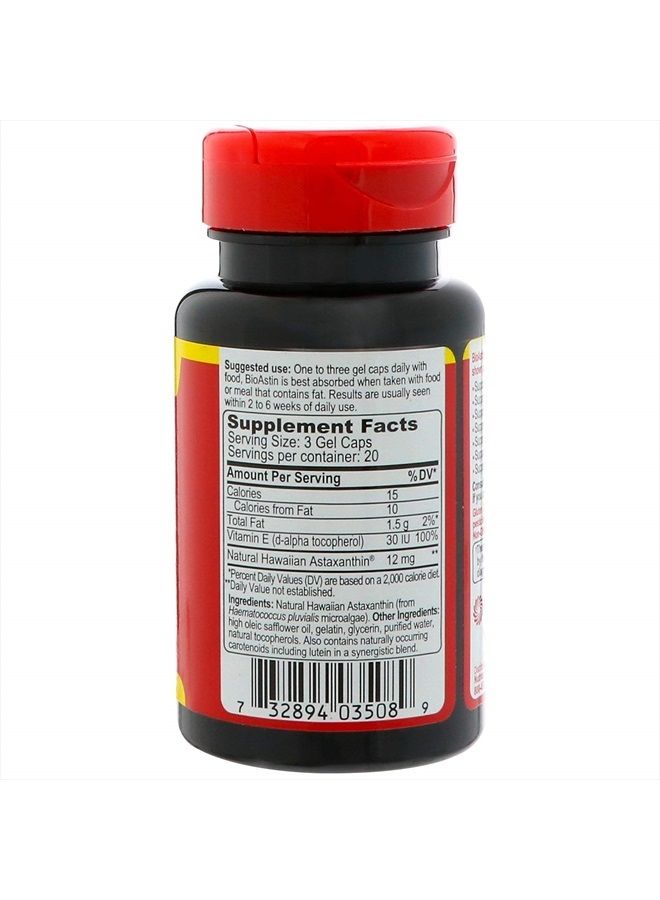 Hawaiian Astaxanthin Antioxidant 4 MG (60 Gel Capsules)