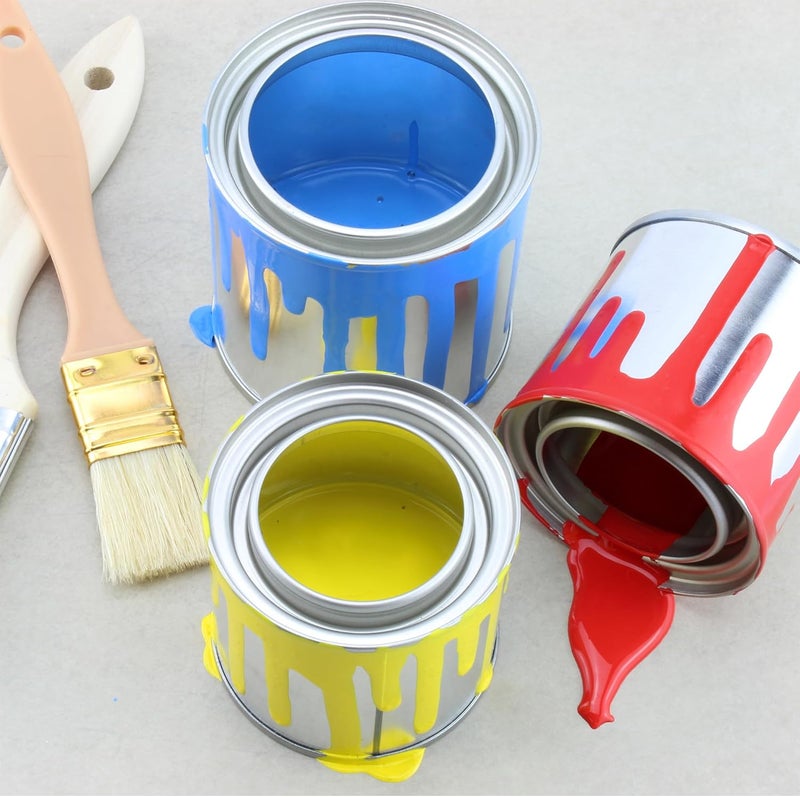 Cornucopia Brands Metal Paint Cans with Lids (1/2 Pint Size Pack of 6) 1-Cup Capacity Empty Unlined Half Pint Paint Pails - Image 2