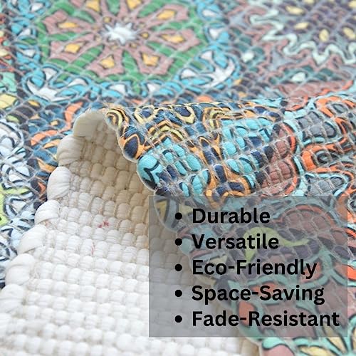 AMAZE ATTIRES Handmade Printed Dhurrie 5 x 7 Feet Carpet Rug Runner and Carpets for Living Room/Drawing Room/Bedroom/Home (5x7 ft, Design4) - Image 5