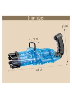Little Story 8 Holes Bubble Machine Kids Gun- Blue  - Image 3