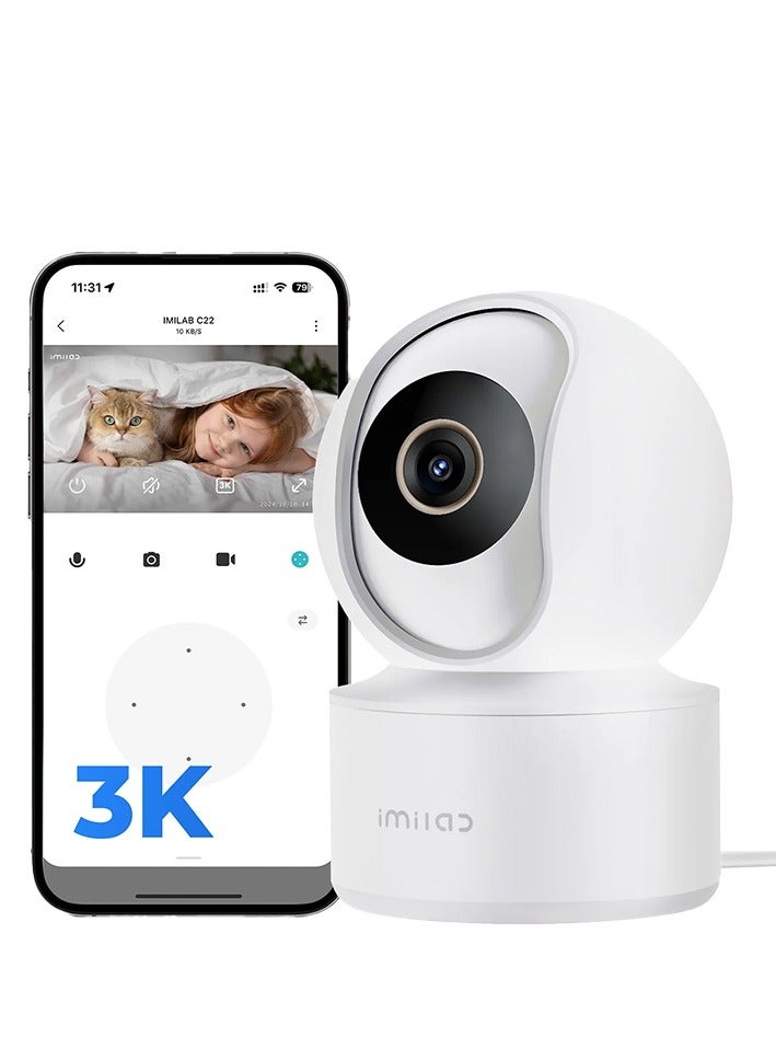 Imilab Smart Security Camera Indoor Plug-in Wi-Fi 3K C22 - White - Image 1