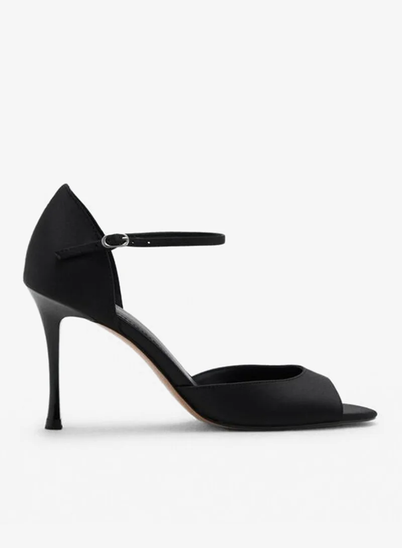 MANGO Satin high-heeled sandal