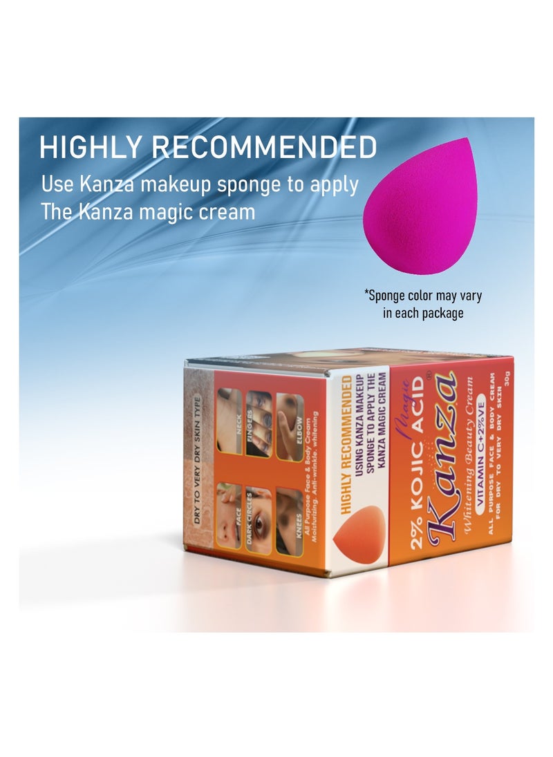 Kanza - Magic Whitening Cream with Dark Spot Skin Lightening Knuckle Whitening Cream All-Purpose Body Face Instant White Sunscreen Anti-Aging Anti-Wrinkle for Neck Dark Circles Fingers Knees Elbow - Image 1
