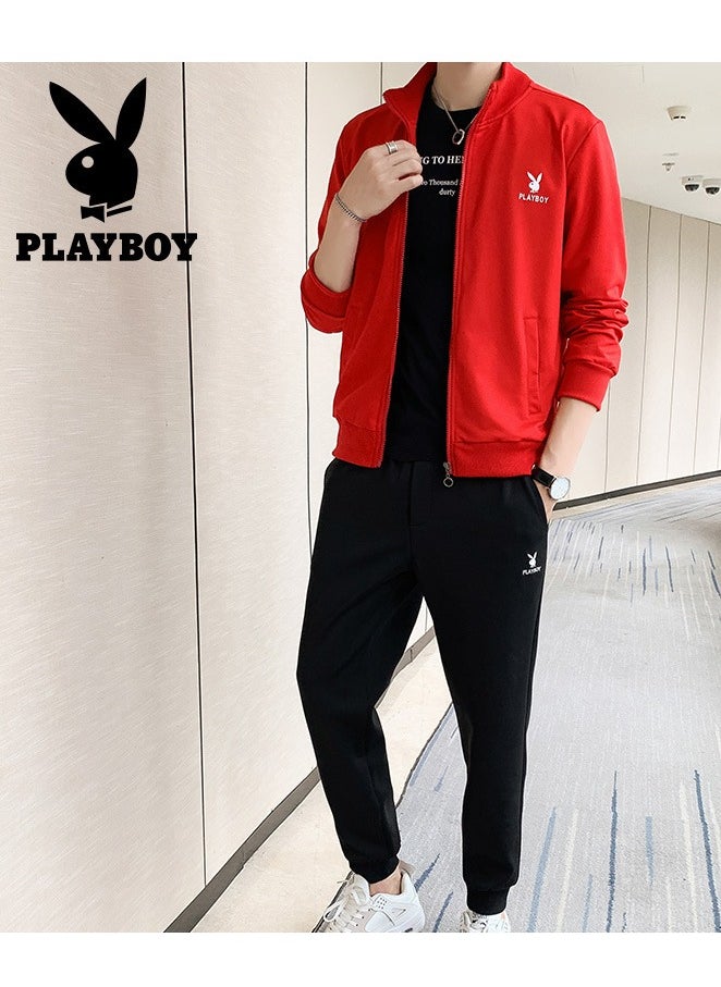 PLAYBOY - Men's Version Slim Fitting Cardigan Sports Set - Image 1