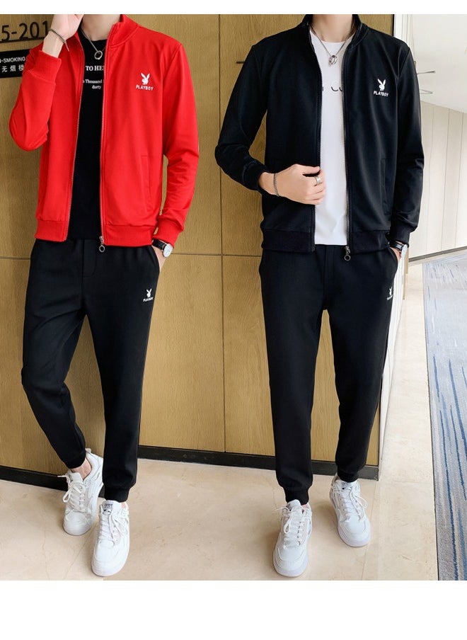 PLAYBOY - Men's Version Slim Fitting Cardigan Sports Set - Image 1