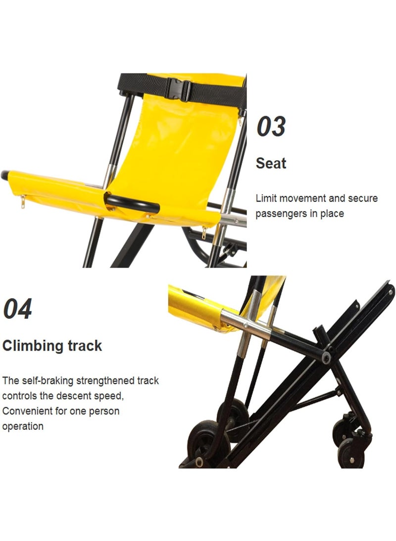 Stander Sturdy Emergency Stair Chair, Portable Folding Stair Chair for Daily Transfer Single Person, can be Operated by one Person to Assist Moving Elderly with stands 160kg - Image 4