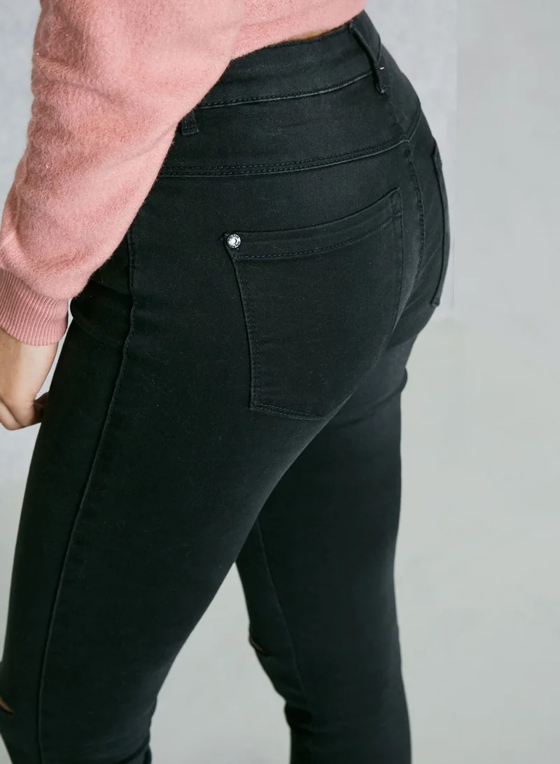 ONLY Regular Length Knee Slit Jeans