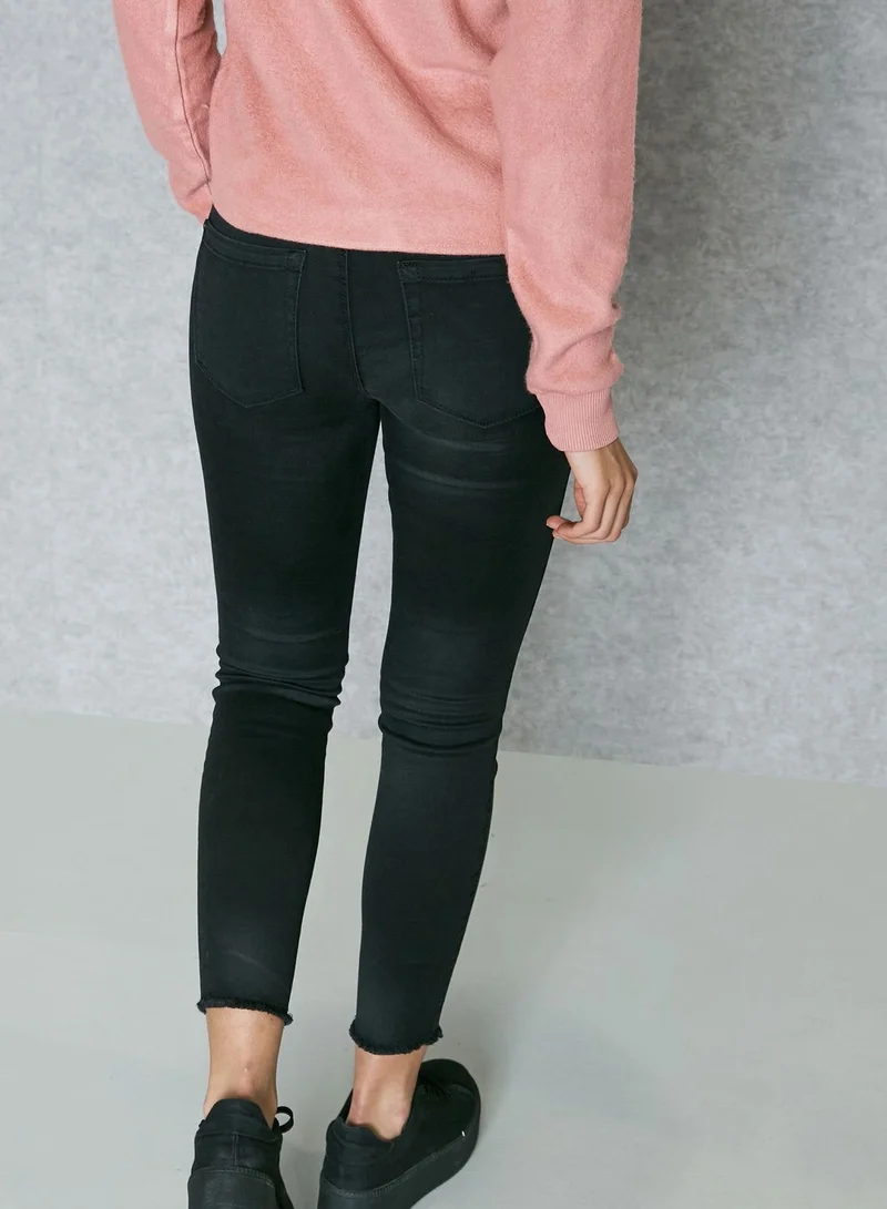 ONLY Regular Length Knee Slit Jeans
