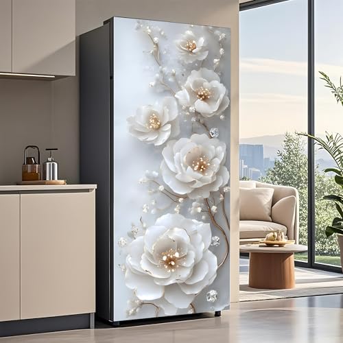 AOHMPT Self-Adhesive Refrigerator Wrap Set - Removable Vinyl Fridge Stickers, Peel & Stick Door Mural Decor for Kitchen, Bar, Office 32.3x78.7 - Image 1