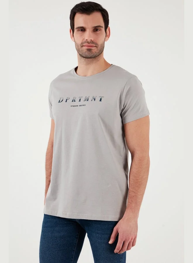 Buratti  Buratti Printed Crew Neck Cotton Slim Fit T Shirt Men's T SHIRT 541DPRTMNT24  | Best Price UAE