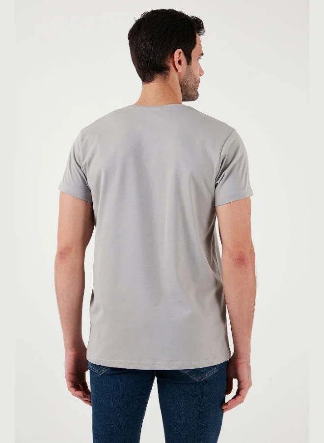 Buratti  Buratti Printed Crew Neck Cotton Slim Fit T Shirt Men's T SHIRT 541DPRTMNT24  | Best Price UAE