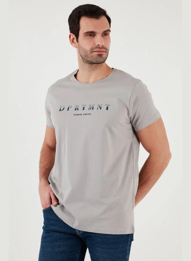 Buratti  Buratti Printed Crew Neck Cotton Slim Fit T Shirt Men's T SHIRT 541DPRTMNT24  | Best Price UAE