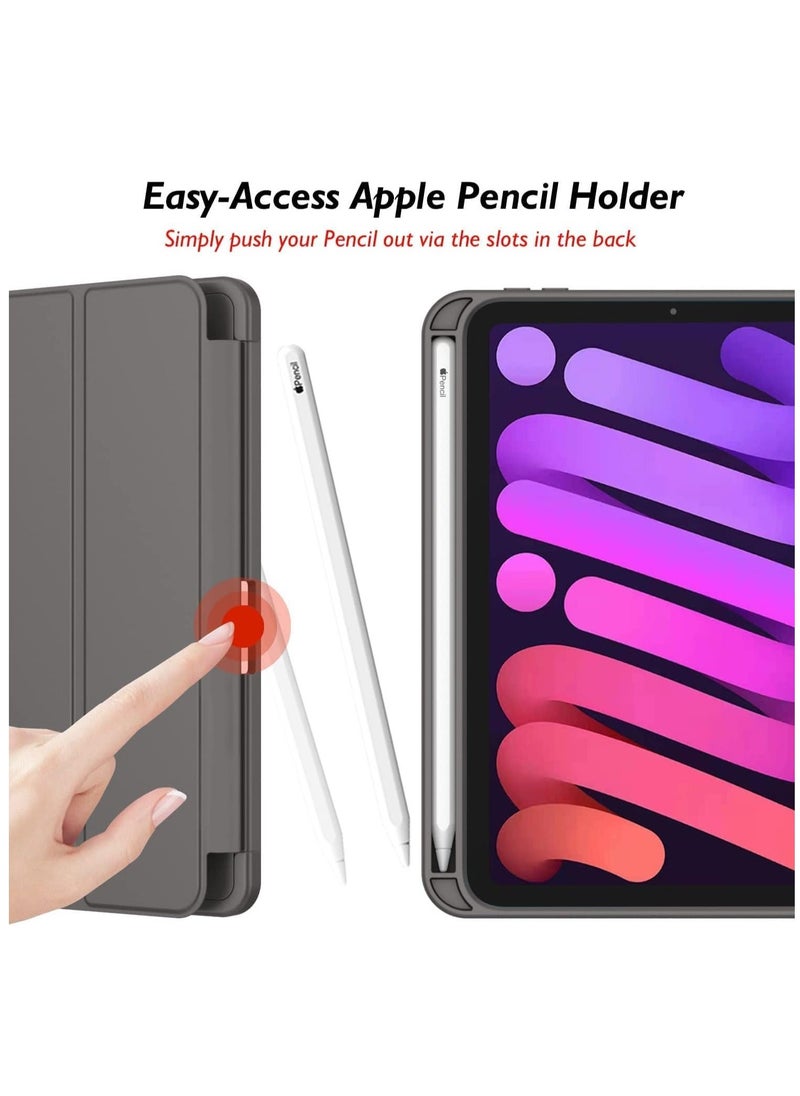 ELTRAZONE NEW Smart Case with Pencil Holder for iPad Mini 6 – Trifold Stand, Soft TPU Back, Auto Wake/Sleep, Dust Proof, Anti-Fingerprint, Heavy Duty Protection, Slim & Stylish Case for iPad Mini 6 - Image 2