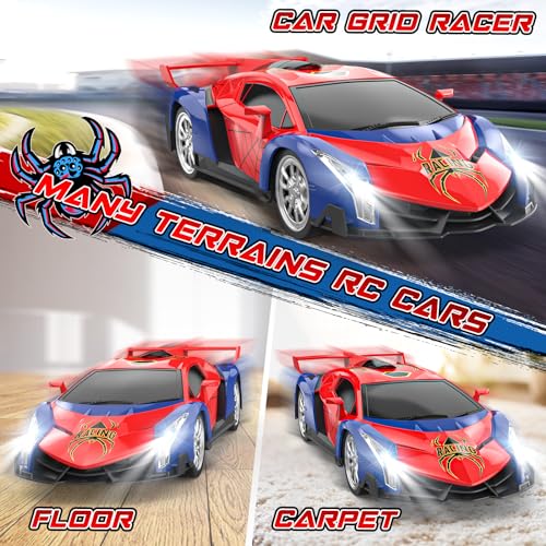 Growsland Remote Control Car for Kids, RC Cars for Boys Kids 1:18 Electric Vehicle Toy Car Hobby Racing Car Toys with Lights & Controller, Birthday Gift for 3 4 5 6 7 8 9 Year Old Boys Girls - Image 4