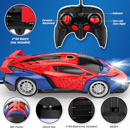 Growsland Remote Control Car for Kids, RC Cars for Boys Kids 1:18 Electric Vehicle Toy Car Hobby Racing Car Toys with Lights & Controller, Birthday Gift for 3 4 5 6 7 8 9 Year Old Boys Girls - Image 3