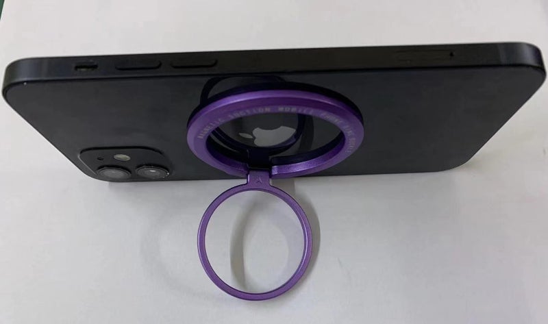 أل أل حامل هاتف مغناطيسي MagSafe، حامل مكتبي معدني، تصميم فائق النحافة من سبيكة الزنك - Image 1