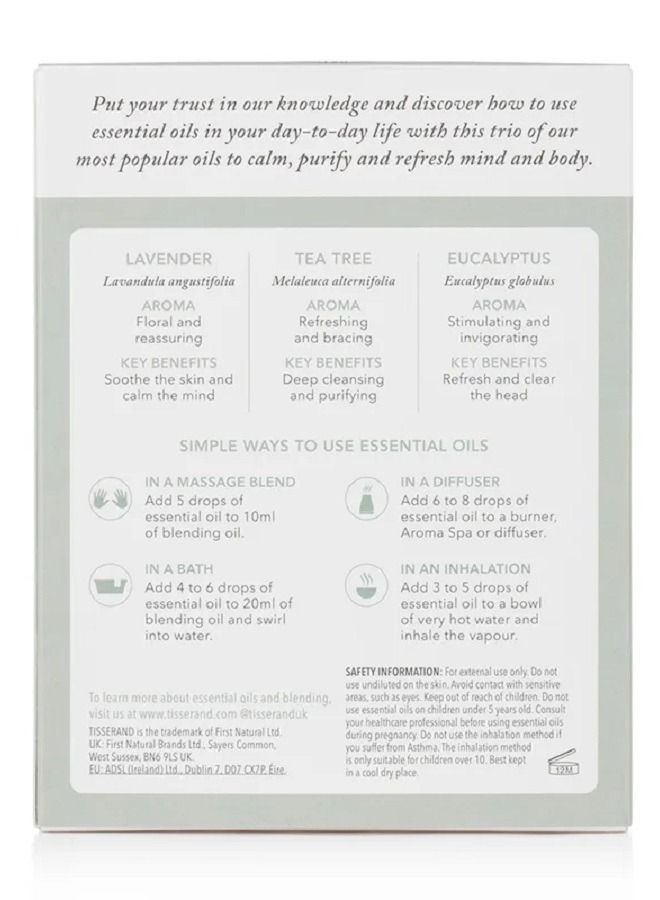 Tisserand Aromatherapy Your Daily Essentials Essential Oil Starter Kit 3x9ml  - Image 4