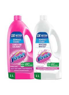 Vanish Crystal White Laundry Stain Remover Liquid for White Clothes 1L +Laundry Stain Remover Liquid for White & Colored Clothes 1L, Pack of 2 - pzsku/ZBAF51A0C11AA8808A890Z/45/_/1733266500/41b5c78b-3645-401f-b4bd-0cec65e4d1e0