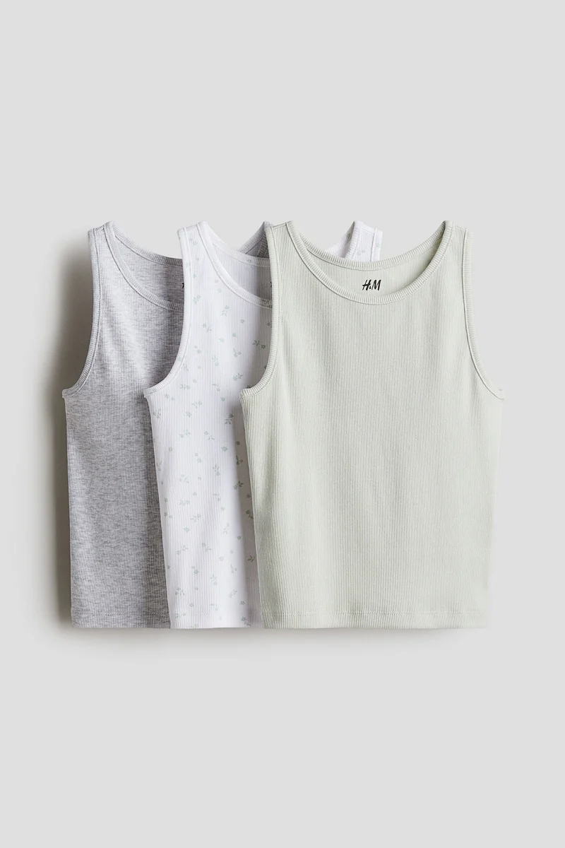 H&M 3-pack cotton vest tops