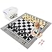 ELONGDI Giant Outdoor Chess Set Oversized Plastic Chess Pieces with Bases Lightweight 71 Chess Mat Floor Games for Kids and Adults 98 Inches Tall King Storage Bins with Lids - Image 3