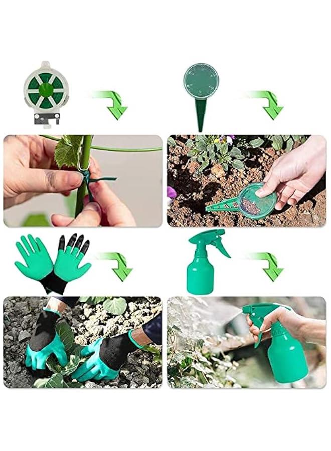 BWSJ Garden Tools Set Gardening Tools for Gardening Heavy Duty Aluminum Hand Toolwith Storage Tote Bagfor Woman Man - Image 4