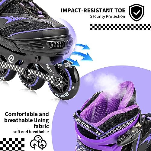 Ruthfot Adjustable Inline Skates for Boys and Girls with Full Light Up Wheels, Outdoor Rollerskates for Kids and Women - Image 4