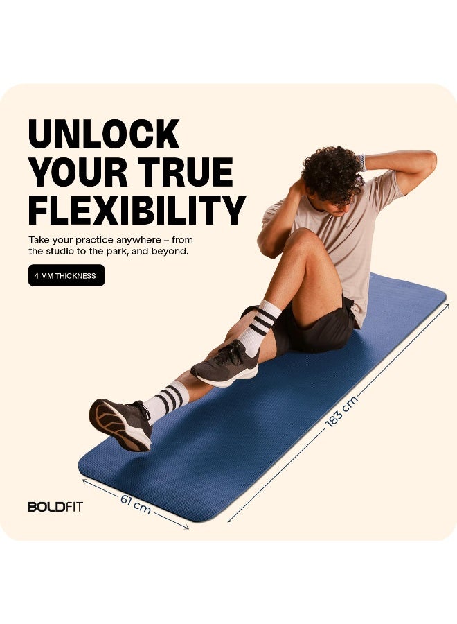 BOLDFIT Yoga Mats For Women yoga mat for men Exercise mat for home workout yoga mat for women gym mat Anti Slip Yoga mat 4mm Workout mat Yoga Mat For Kids Yoga mate gym mats for workout at home - Image 5
