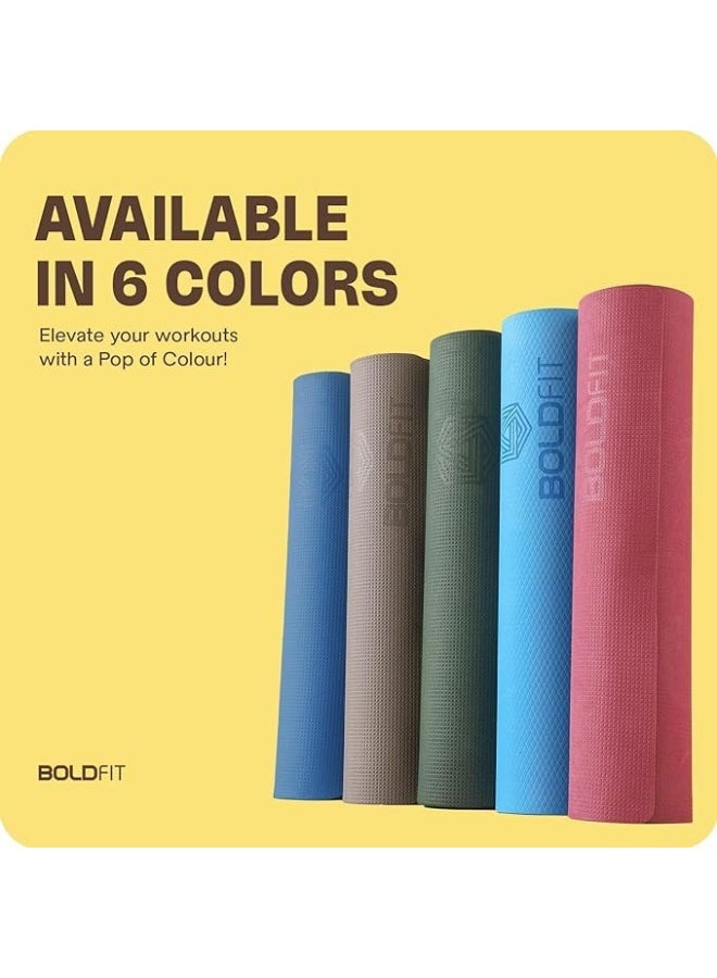 BOLDFIT Yoga Mats For Women yoga mat for men Exercise mat for home workout yoga mat for women gym mat Anti Slip Yoga mat 4mm Workout mat Yoga Mat For Kids Yoga mate gym mats for workout at home - Image 4