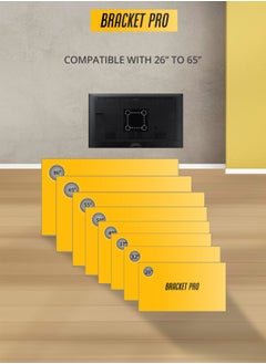Bracket Bracket Pro Tilting Mount 26"-65" Fits VESA 200x200mm to 400x400mm, 1.5mm Thickness, Secure and Adjustable TV Wall Mount BPT2665 Black  - Image 5