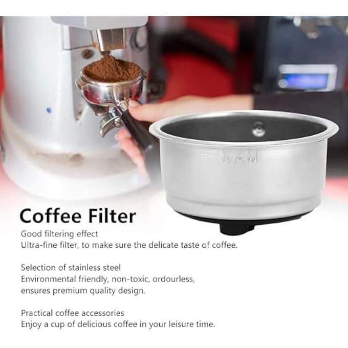 كيلا سلة فلتر بورتافلتر، 51 مم، 2 كوب، فلاتر قهوة شبكية مضغوطة من الفولاذ المقاوم للصدأ، بديل بورتافلتر لآلات الإسبريسو، سلة فلتر قهوة قابلة لإعادة الاستخدام لآلات القهوة شبه الأوتوماتيكية - Image 4