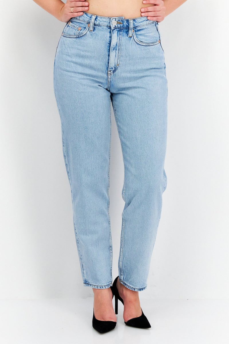 Weekday Women Regular Fit Plain Non-Stretchable Denim, Light Blue - Image 1