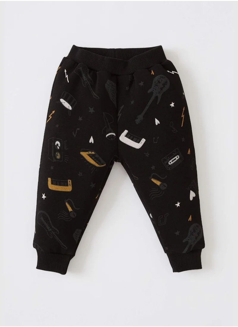 DeFacto Elasticated Waist Guitar Print Shirred Sweatpants