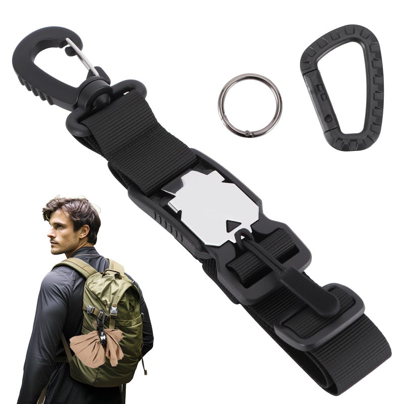 ECOSHIRE Magnetic Luggage Strap for Backpack & Suitcase - Heavy Duty Suitcase Belt with Jacket Gripper - Multi Purpose Travel Accessories with Replaceable Hooks - Adjustable Extra Bag Holder - Image 1