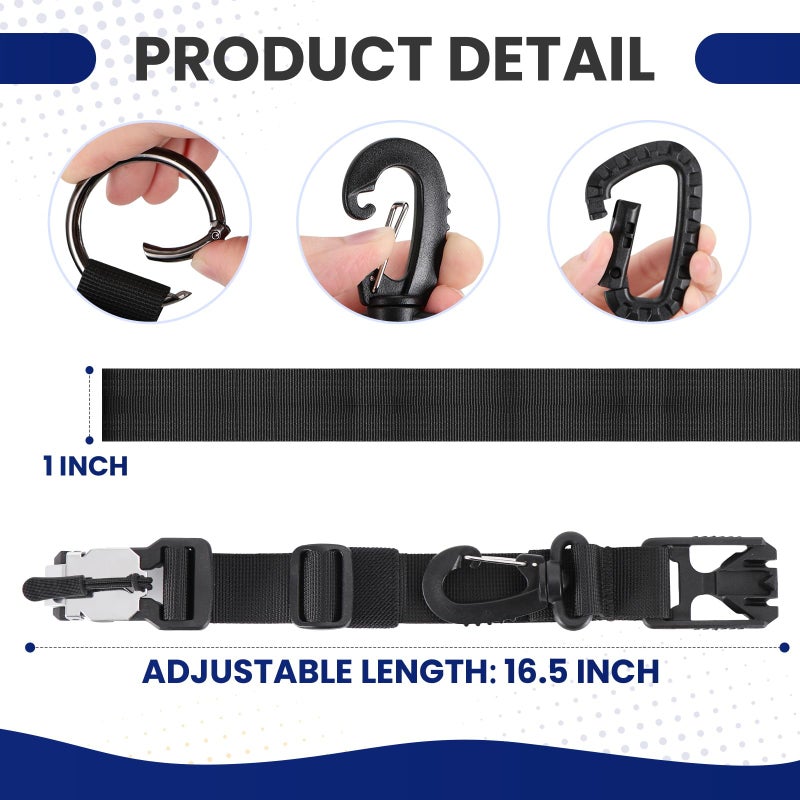 ECOSHIRE Magnetic Luggage Strap for Backpack & Suitcase - Heavy Duty Suitcase Belt with Jacket Gripper - Multi Purpose Travel Accessories with Replaceable Hooks - Adjustable Extra Bag Holder - Image 5