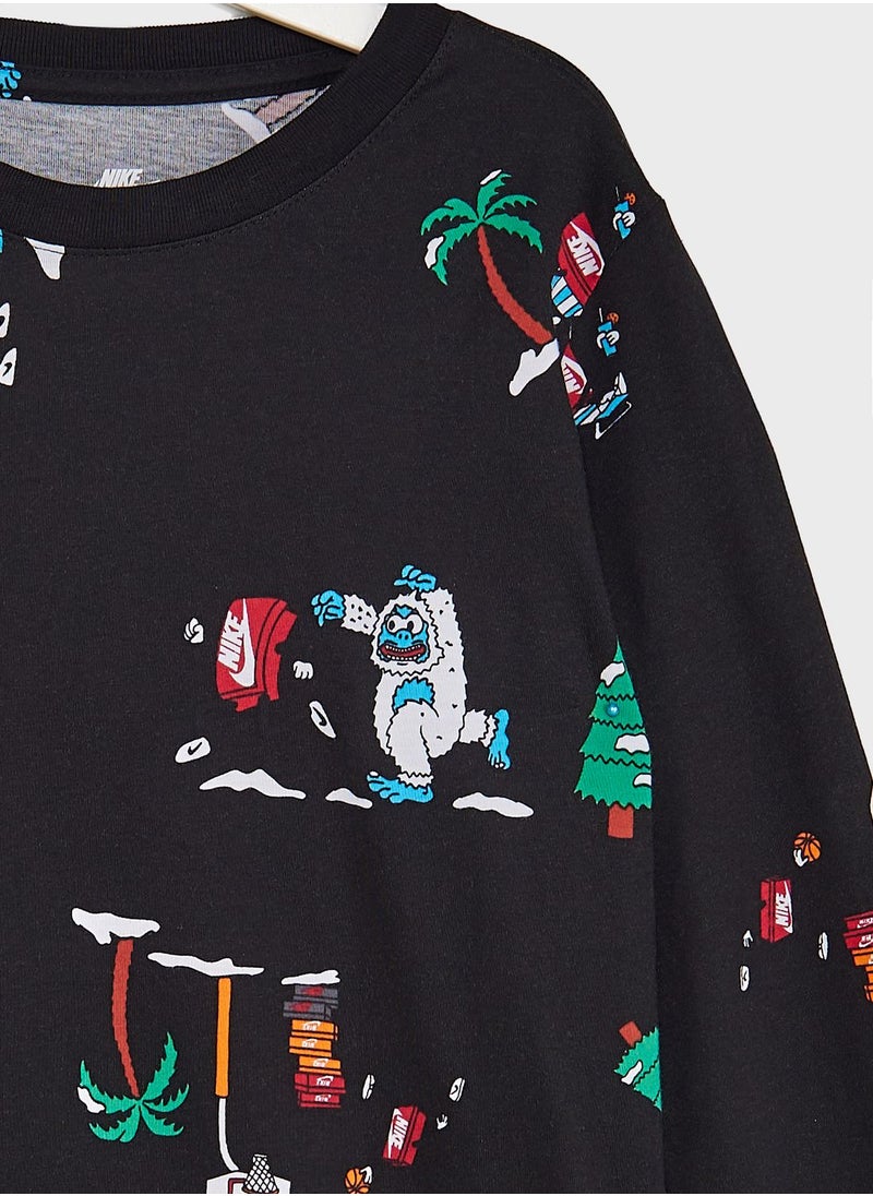 Nike - Boxy All Over Printed Ho23 T-Shirt - Image 1