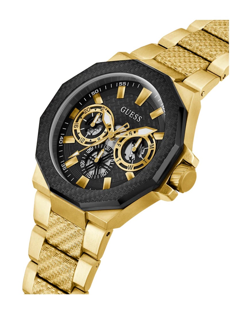 GUESS Men Analog Quartz Gold Stainless Steel Band  Watch GW0636G2 - 45mm - Image 2