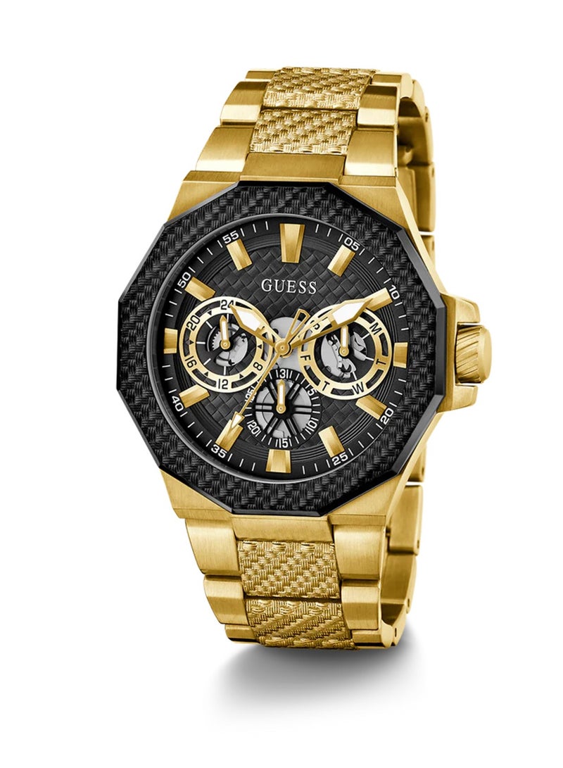 GUESS Men Analog Quartz Gold Stainless Steel Band  Watch GW0636G2 - 45mm - Image 5