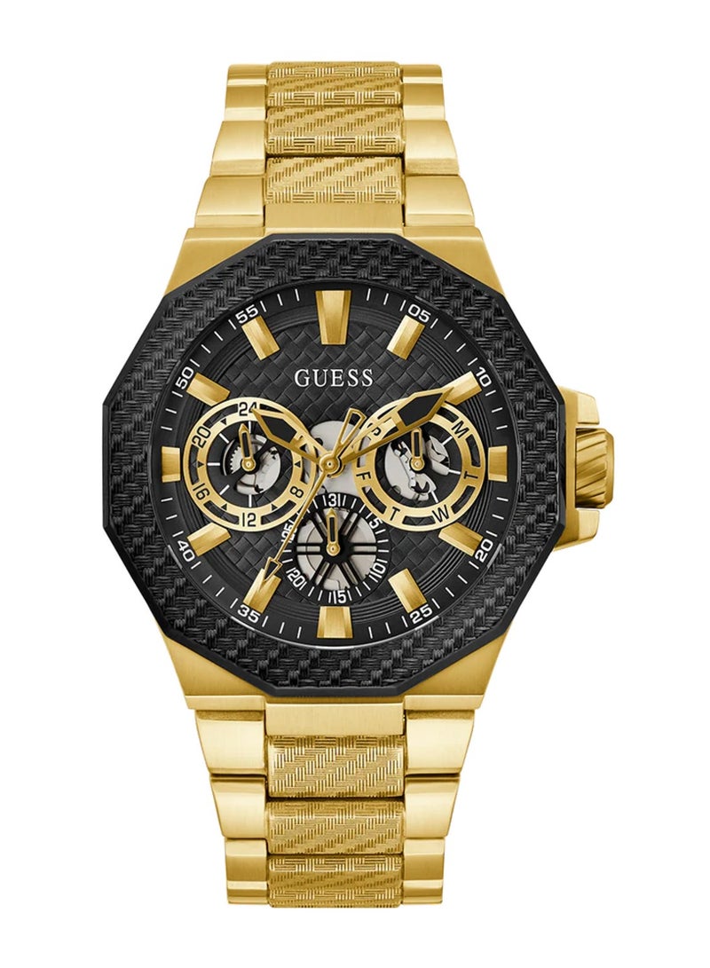 GUESS Men Analog Quartz Gold Stainless Steel Band  Watch GW0636G2 - 45mm - Image 1