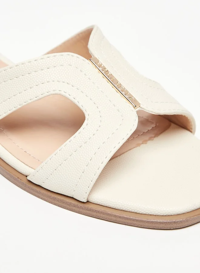 Flora Bella By Shoexpress Womens Textured Slip-On Sandals