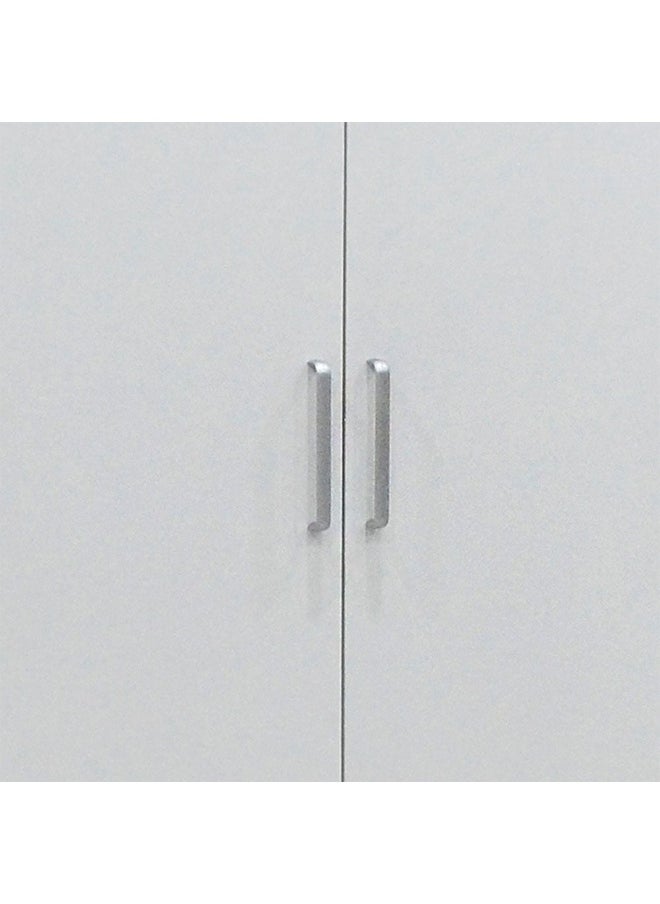 DANUBE HOME Supreme 5-Door Wardrobe With Mirror For Hanging Clothes Extra Sturdy Rack Storage Organiser Modern Design Space Saving Cabinets For Bedroom - White  - Image 3
