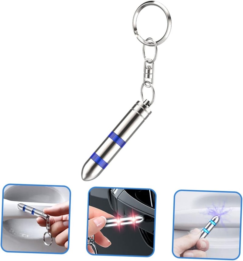 VOSAREA Car Static Keychain Discharger Compact Portable Electrostatic Remover for Vehicle Static Electricity Lightweight Keyring for Everyday Use Blue Upgraded Design - Image 3