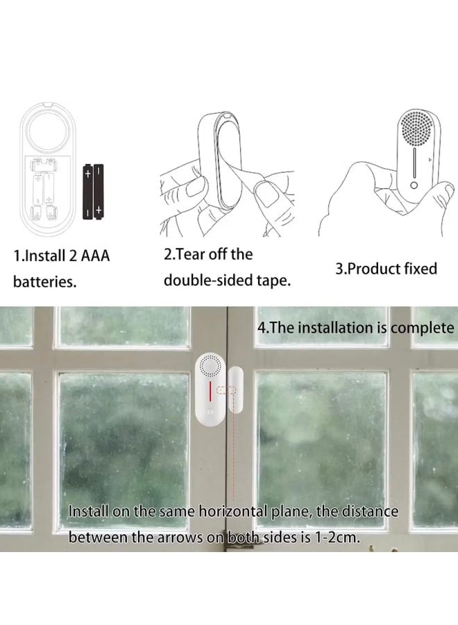 تويا مستشعر الأبواب والنوافذ تويا WiFi مع صفارة الإنذار - Image 2
