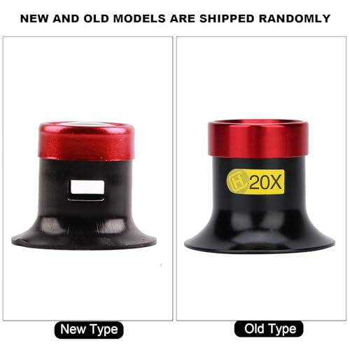 Filfeel Eye Loupe 20x Watchmakers Inspection Jewelers Loupe Aluminum Alloy Magnifier, Metal & Sapphire - Image 2