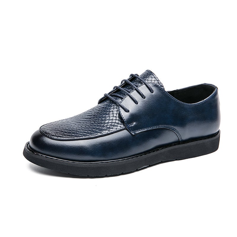 2024 Men'S Business Casual Low-Top Lace-Up Leather Shoes British Style Fashion Trend Casual Work Derby Shoes - Image 1