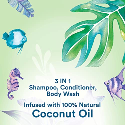 Suave+ Kids Naturals 3in1 Shampoo Conditioner Body Wash Kids 3 in 1 with Coconut Oil Dermatologist-Tested and Tear-free Shampoo Conditioner Bodywash 16.5 oz - Image 2